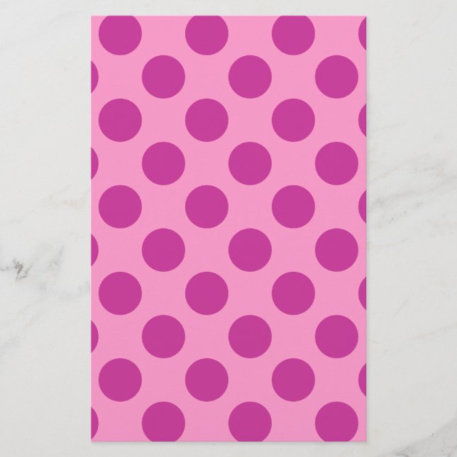 Lámina Rosa con puntos de polka violeta (Anverso)