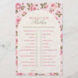 Lámina Rosa De bonito Prefiere Un Juego De Ducha De Novia