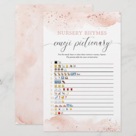 Lámina rosa de color de agua del juego de ducha de bebé p