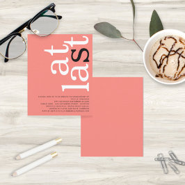 Lámina ROSA De Coral Presupuestario En La Última Invitaci