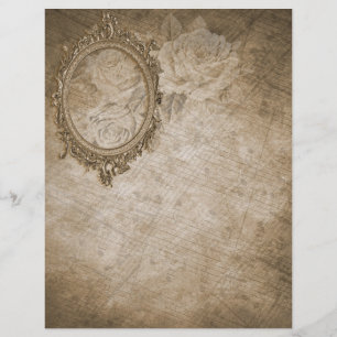 Lámina Rosa de época Shabby Chic Scrapbooking Craft Paper