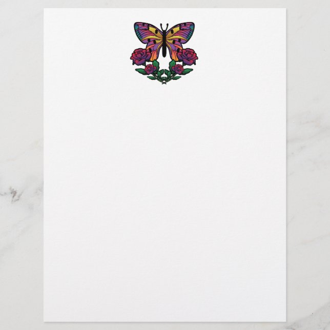Lámina Rosa de mariposa (Anverso)