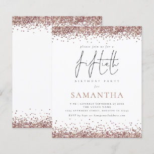 Lámina Rosa de oro de Budget Glam Invite a 50 Fiestas
