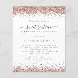 Lámina Rosa de oro de Glam de presupuesto Purpurina Dulce