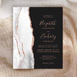 Lámina Rosa de oro gris blanco presupuesto Agate Boda osc