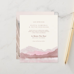 Lámina Rosa de presupuesto Boda de fotografía Boho Mounta