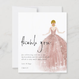 Lámina Rosa de presupuesto con traje de oro rubio Quincea