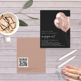 Lámina Rosa de presupuesto Globos Código QR Compromiso ne