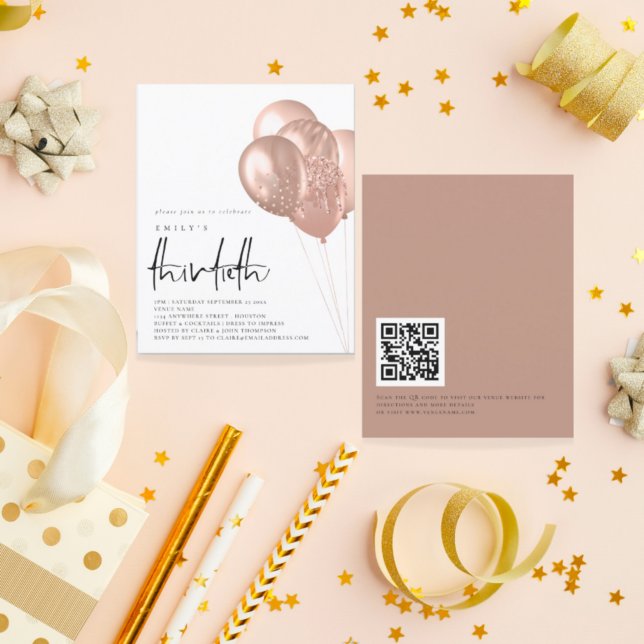 Lámina Rosa de presupuesto Globos de oro Código QR 30 Fie (Subido por el creador)