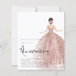 Lámina Rosa de presupuesto Guata de Oro Brunette Hair QR 