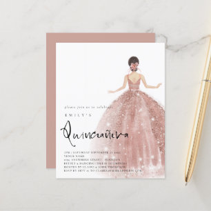 Lámina Rosa de presupuesto Guata de Oro Brunette Hair QR 