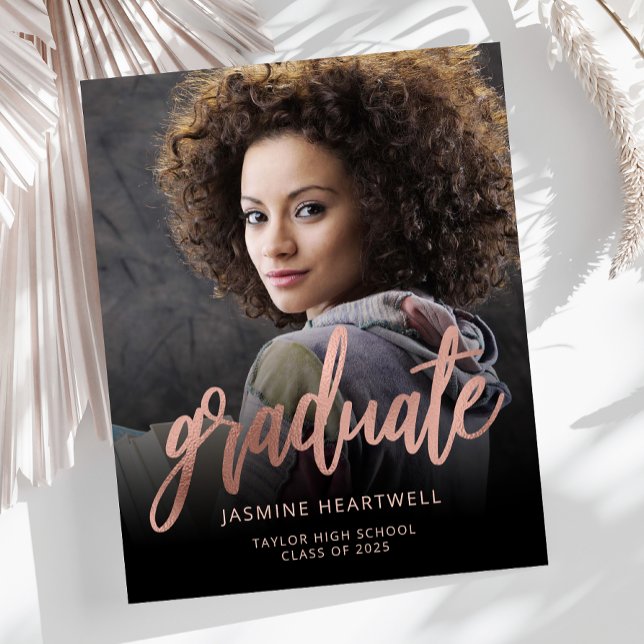 Lámina Rosa de presupuesto Invitación de graduación de fo (Subido por el creador)