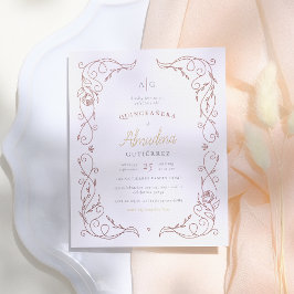 Lámina Rosa de presupuesto marco de oro elegante foto de 