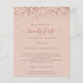 Lámina Rosa de presupuesto Purpurina 21ª invitación a fie