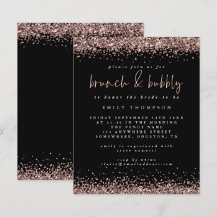 Lámina Rosa de presupuesto Purpurina Brunch Bubbly Bridal