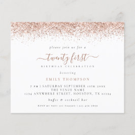 Lámina Rosa de presupuesto Purpurina de oro 21ª invitació