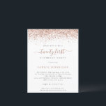 Lámina Rosa de presupuesto Purpurina Glam 21st Party Invi<br><div class="desc">Una alternativa de valor por dinero BUDGET en un tamaño menor de 4, 5 x 5, 6" de peso semibrillante de 110 libras, que es de espesor similar al de una postal (sin embargo, no es adecuado para usar como postal). POR FAVOR, TENGA EN CUENTA QUE HAY UNA invitación por...</div>