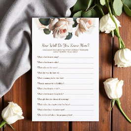 Lámina Rosa de té en Baby Shower Juego ¿Conoces A Mamá?