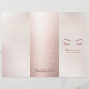 Lámina Rosa del Salón del Pelo del Artista de maquillaje