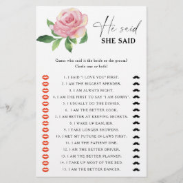 Lámina Rosa - Dijo que dijo que el juego de la ducha de n