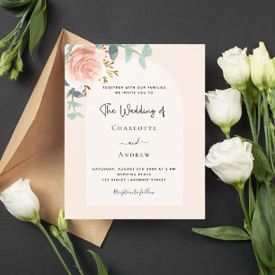 Lámina Rosa floral oro negro arca boda de presupuesto