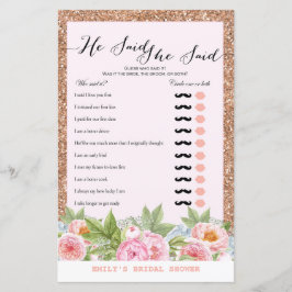 Lámina Rosa Juego de ducha de novias Flamingo de oro IMPR