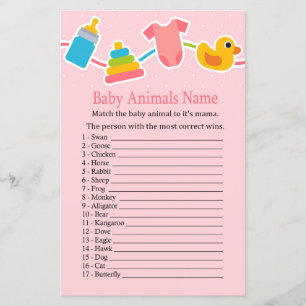 Lámina Rosa juguetes para bebés Animales para bebés Juego