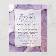 Rosa Lavender de Moda Boda asequible Tinta abstrac