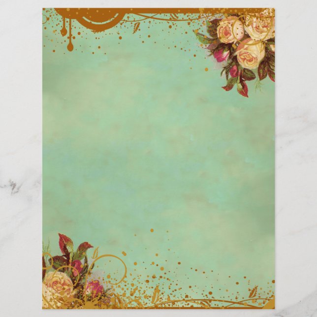 Lámina Rosa Letterhead de Victoria (Anverso)
