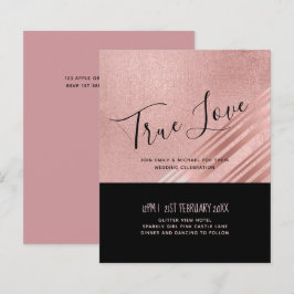 Lámina Rosa moderno Boda negro de oro