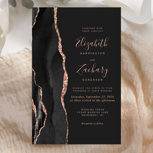 Lámina Rosa negro de presupuesto Agate de oro Boda oscuro (Subido por el creador)