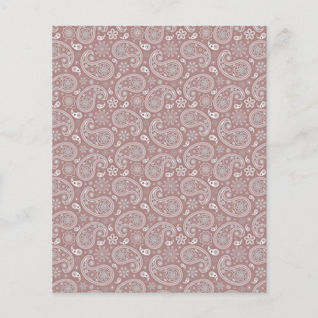 Lámina Rosa oro y paisley blanco (Anverso)