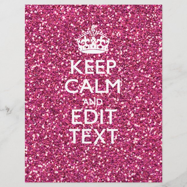 Lámina Rosa personalizado mantener la tranquilidad (Anverso)