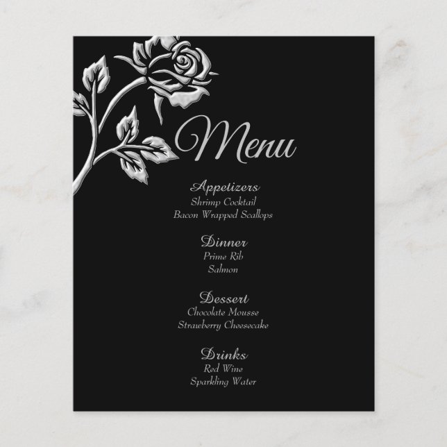 Lámina Rosa plateado simple (Anverso)