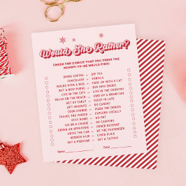 Lámina Rosa preferiría un juego Baby Shower para Navidade