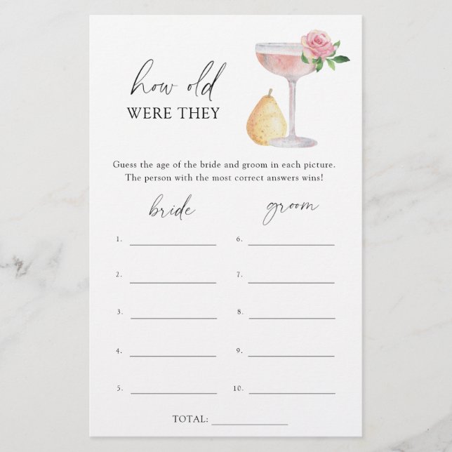 Lámina Rosa Prosecco - ¿Cuántos años tenían el juego de n (Anverso)