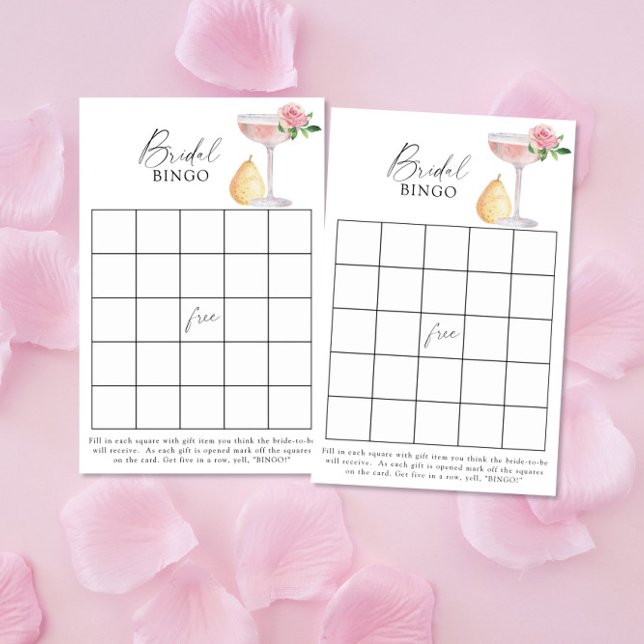 Lámina Rosa prosecco - juego de bingo de ducha de novia (Subido por el creador)