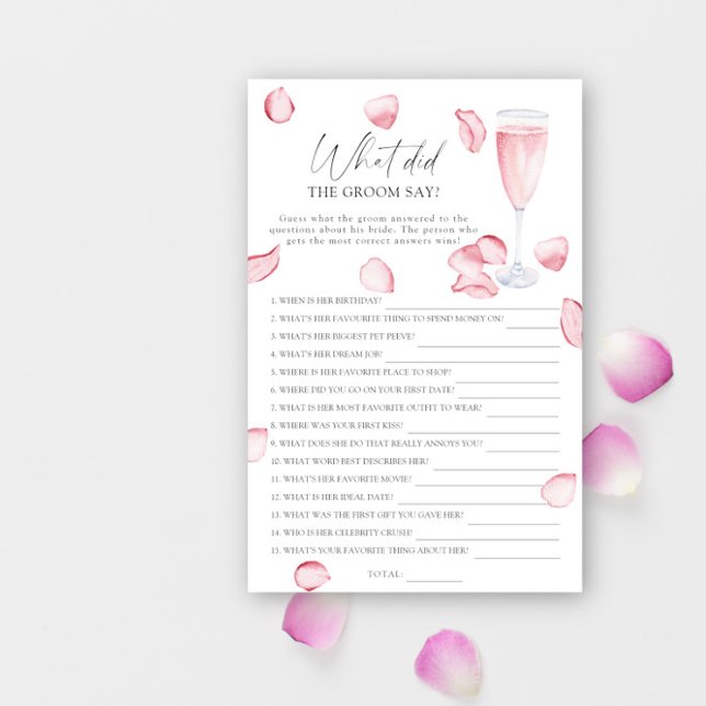 Lámina Rosa Prosecco - ¿Qué dijo el novio del juego de no (Subido por el creador)