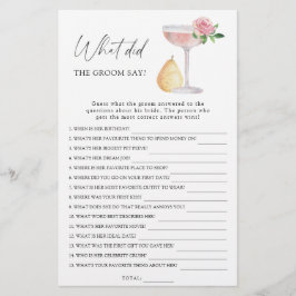 Lámina Rosa Prosecco - ¿Qué dijo el novio del juego de no