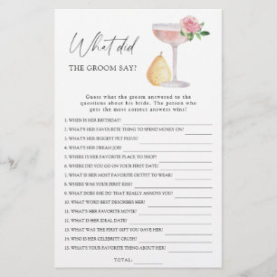 Lámina Rosa Prosecco - ¿Qué dijo el novio del juego de no