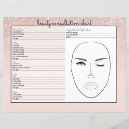 Lámina Rosa Purpurina rosado Ombre Beauty Consultion