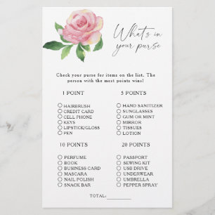 Lámina Rosa - ¿Qué hay en tu juego de bolsos?