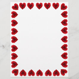 Lámina Rosa Roja en forma de corazón