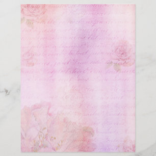 Lámina Rosa rosa Shabby Chic Scrapbook Ephemera