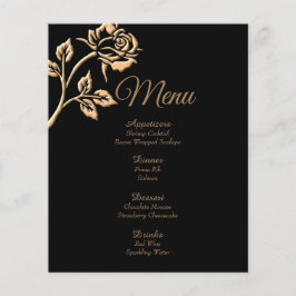 Lámina Rosa simple de oro