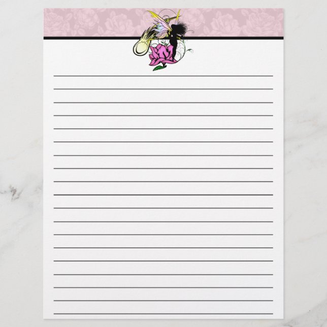 Lámina Rosa Sombra Hada (Anverso)