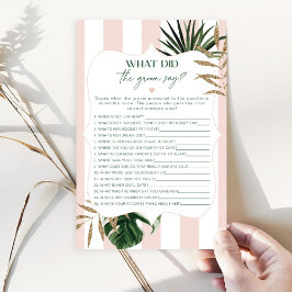 Lámina Rosa tropical ¿Qué dijo el novio de la ducha de no