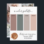 Lámina Rosa turbio y colores Boda verde salado Paleta C<br><div class="desc">Duste rosa y color Boda verde sabio Palette Card 2023</div>