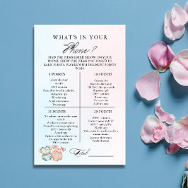 Lámina Rosa y azul vintage ¿Qué hay en tu teléfono?