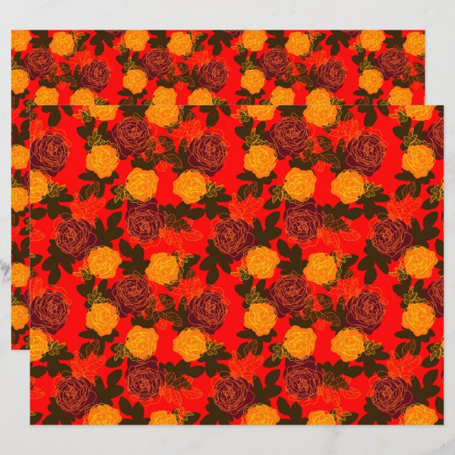 Lámina Rosas audaces rojos (Anverso / Reverso)